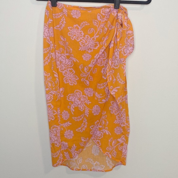 Xirena Sydni Sarong Skirt in Tropicana Orange - Picture 5 of 14